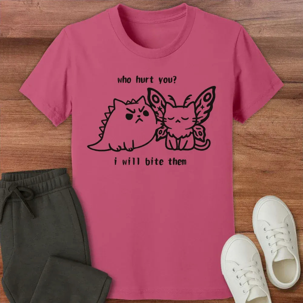 Kyattojira Bites Kids Tee Berry / S 94697848095909836150 Kids clothes