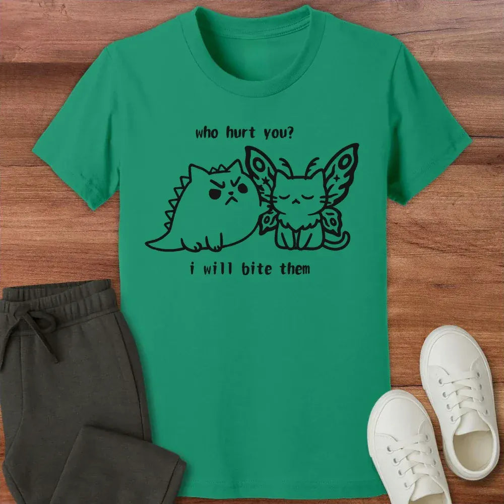 Kyattojira Bites Kids Tee Kelly / S 23842627444731016390 Kids clothes