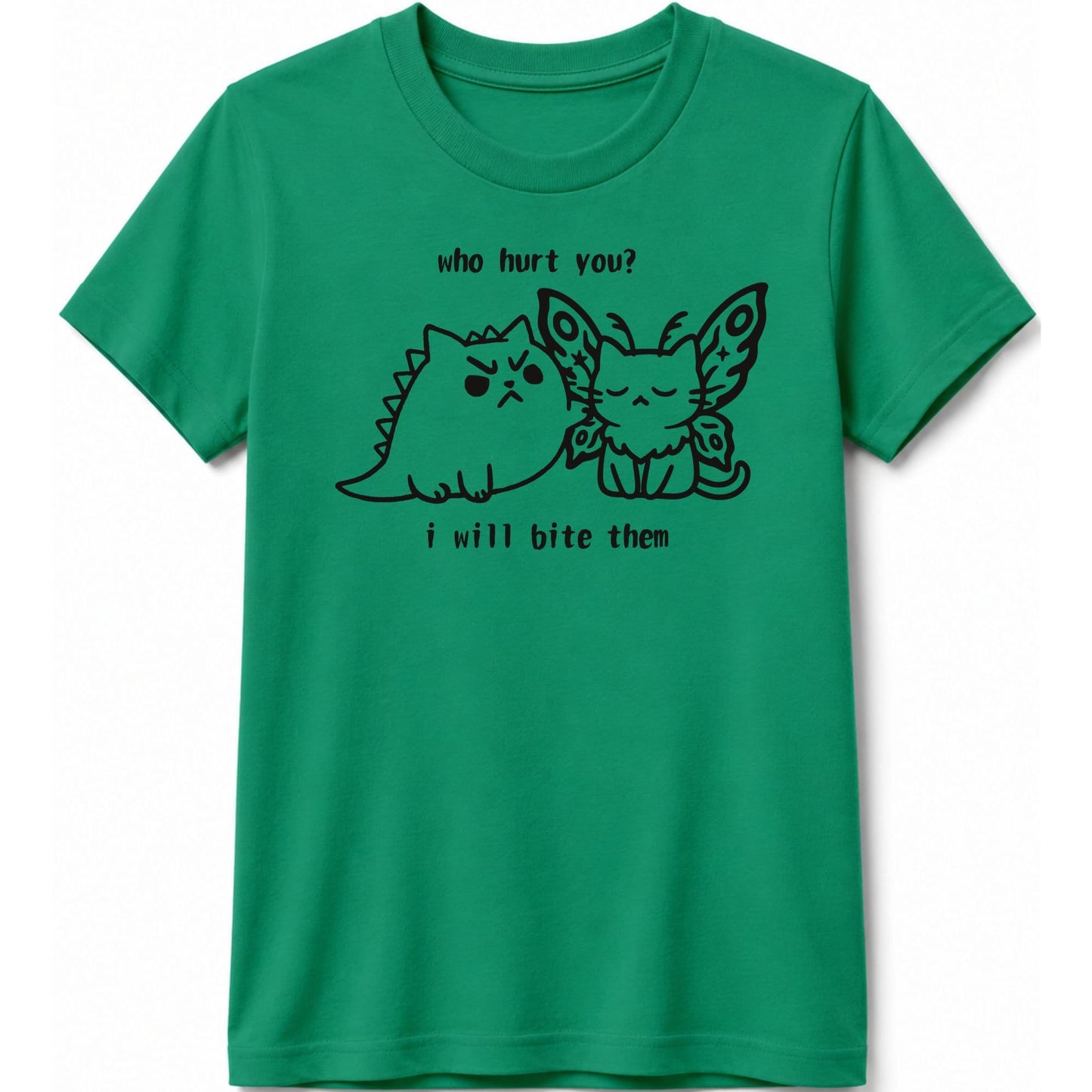Kyattojira Bites Kids Tee Kelly / S 23842627444731016390 Kids clothes