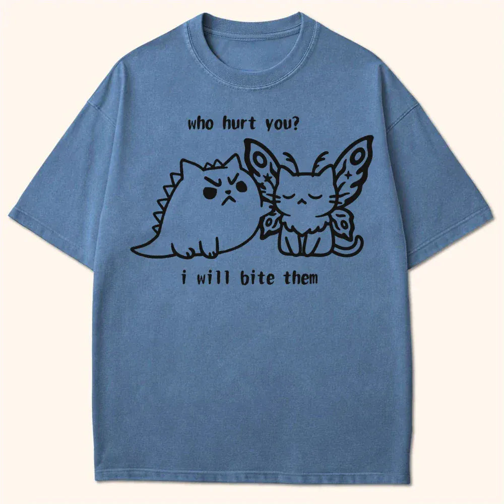 Kyattojira Bites T-Shirt Blue Jean / S 10199343718115345745 T-Shirt