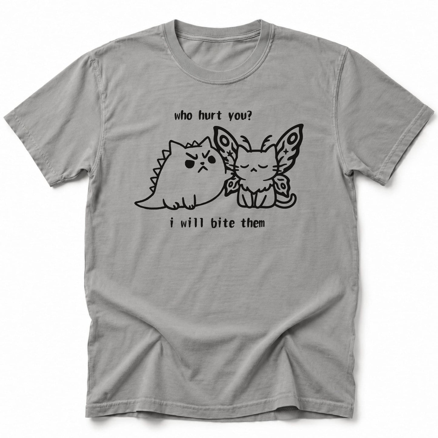 Kyattojira Bites T-Shirt Grey / S 27815082110644071674 T-Shirt