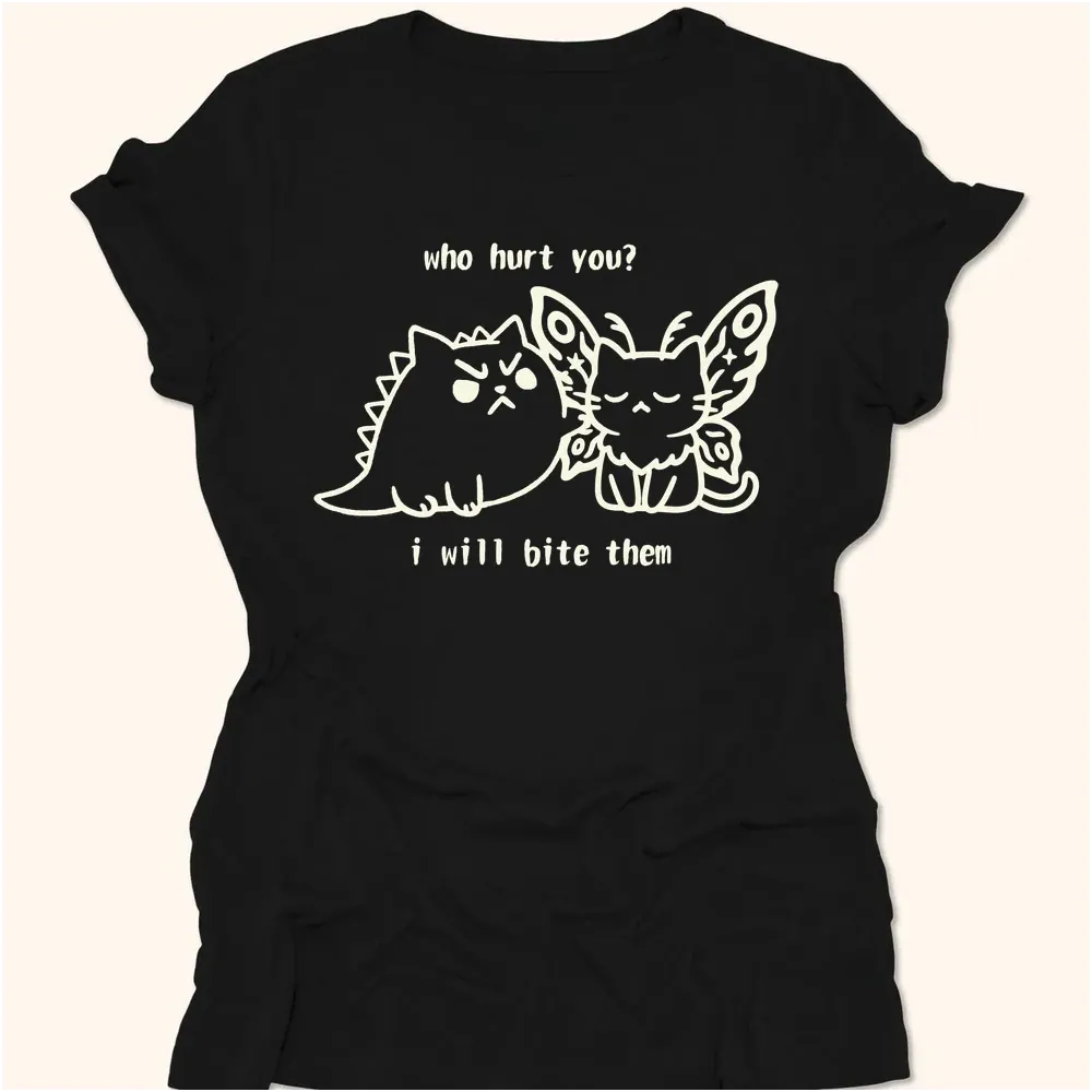 Kyattojira Bites Womens Tee Black / S 32930119380511258103 T-Shirt