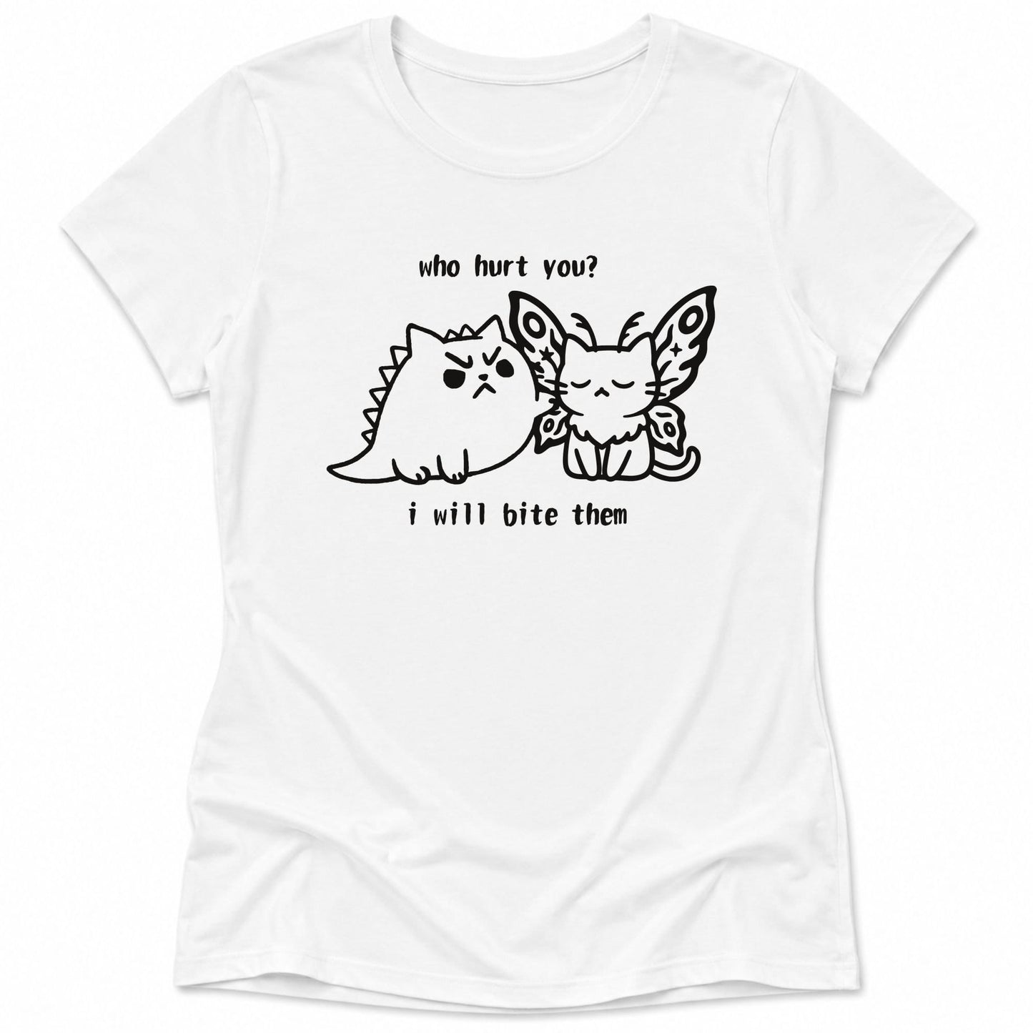 Kyattojira Bites Womens Tee White / S 10959179368829423118 T-Shirt