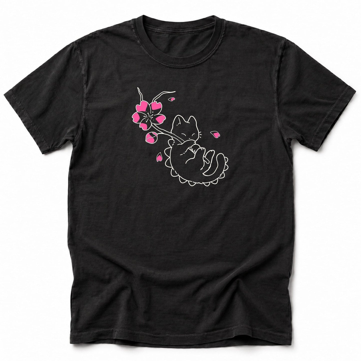 Kyattojira Blossoms T-Shirt Black / S 50088179750488583553 T-Shirt