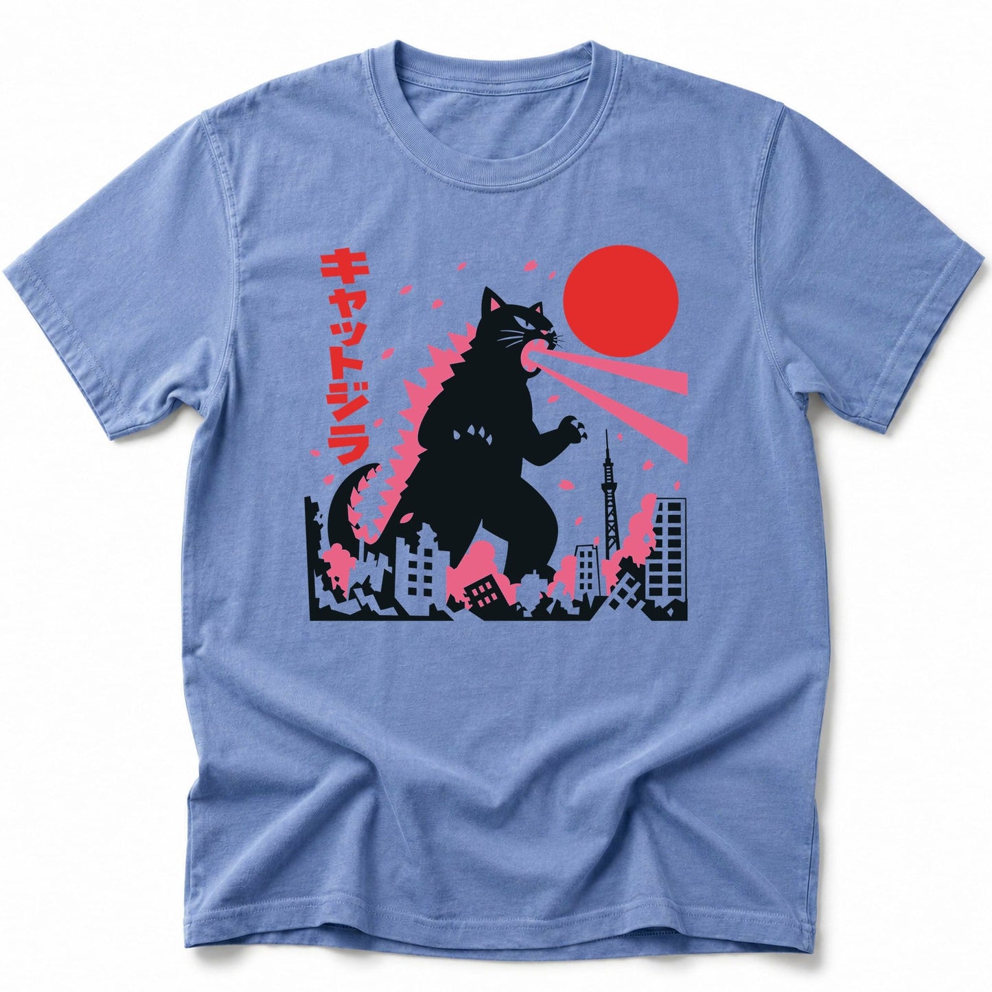 Kyattojira Blossoms T-Shirt Blue Jean / S 27362748630962559916 T-Shirt