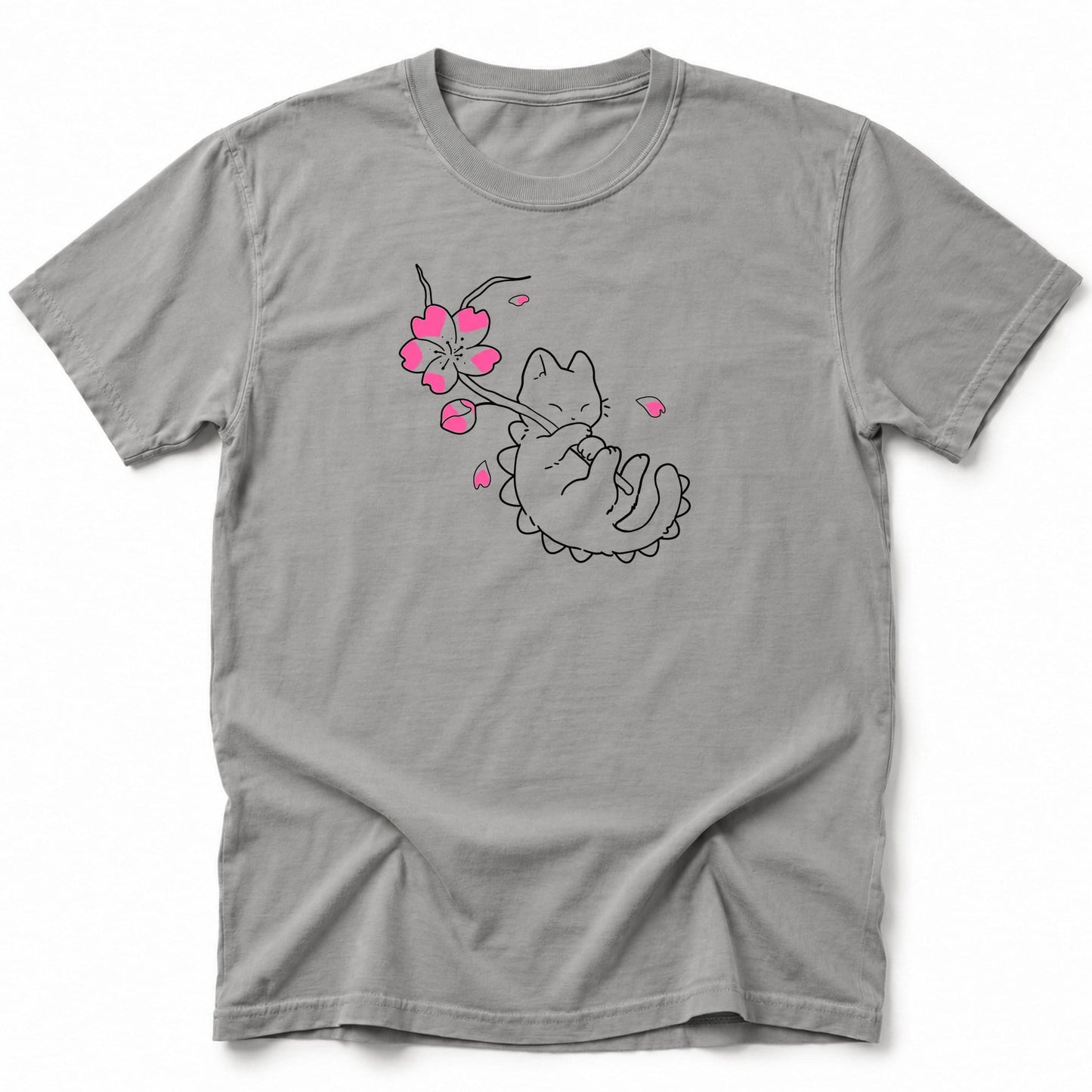 Kyattojira Blossoms T-Shirt Grey / S 98351532247947721612 T-Shirt