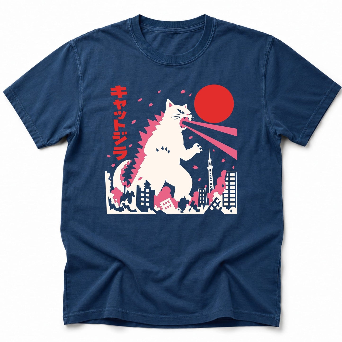 Kyattojira Blossoms T-Shirt Navy / S 31331802287213755487 T-Shirt