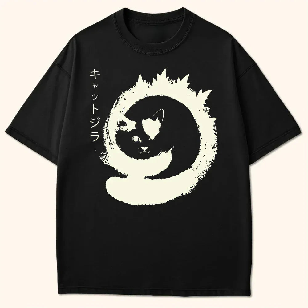 Kyattojira Blotted T-Shirt Black / S 10895430373065797832 T-Shirt