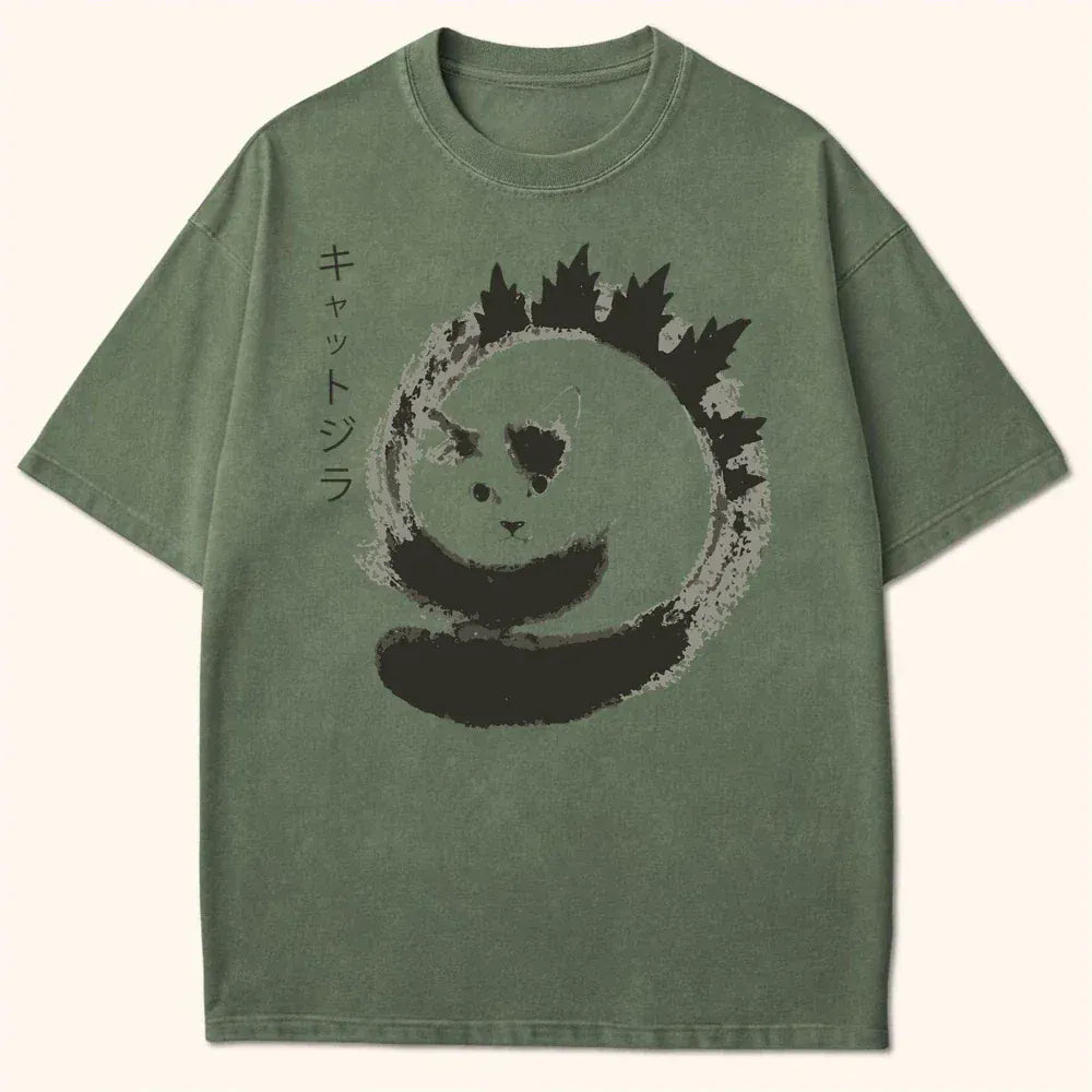 Kyattojira Blotted T-Shirt Moss / S 24958069795563247238 T-Shirt