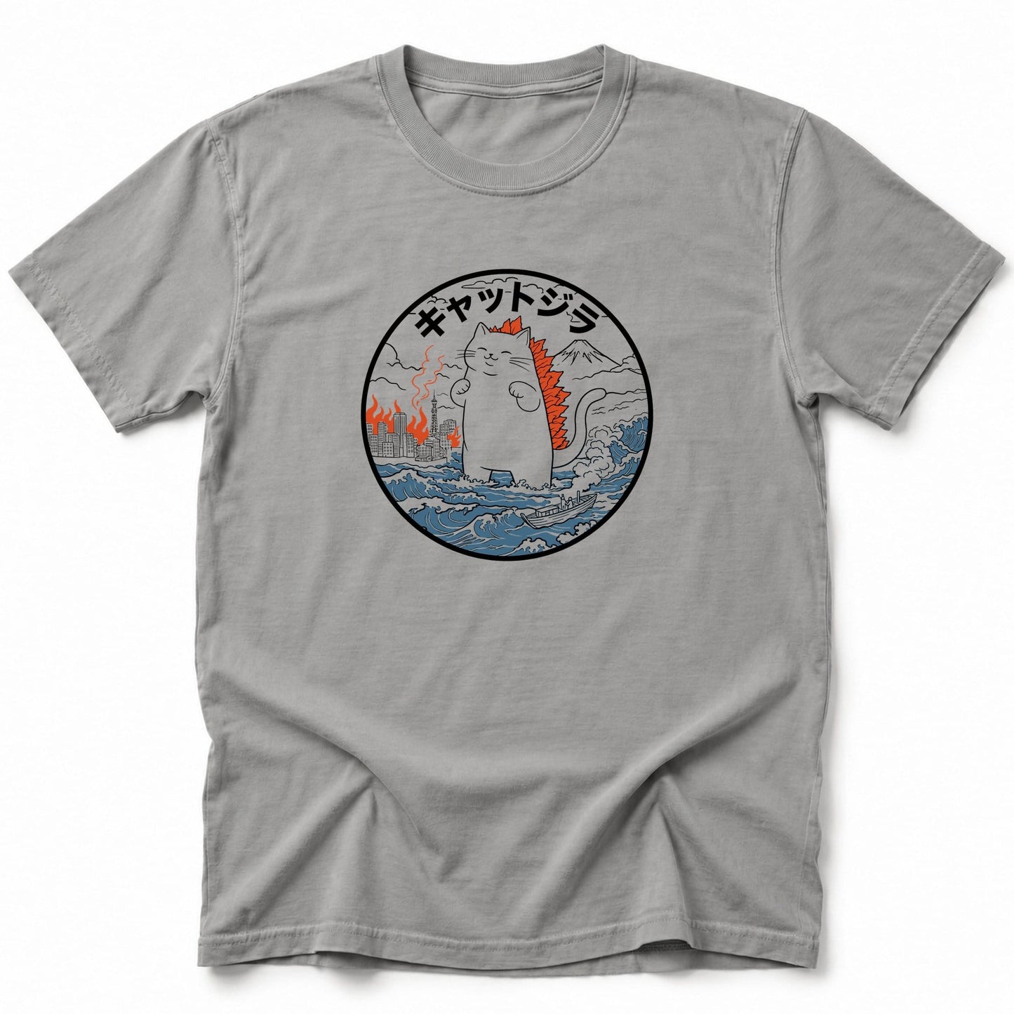 Kyattojira Catastrophe T-Shirt Grey / S 11097269536486824684 T-Shirt