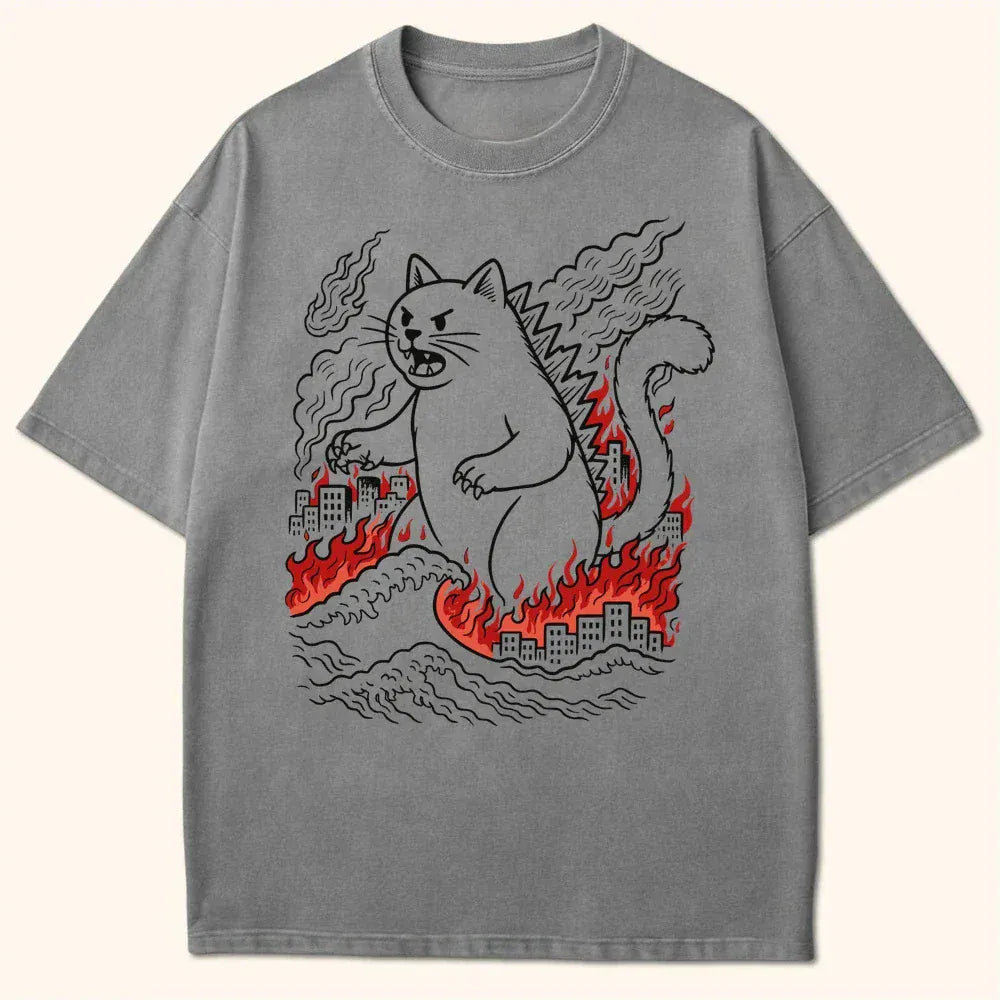 Kyattojira Chaos T-Shirt Grey / S 32894420571394515649 T-Shirt