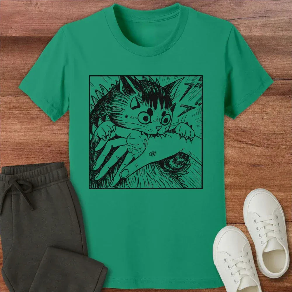 Kyattojira Chomps Kids Tee Kelly / S 68503536138223650906 Kids clothes