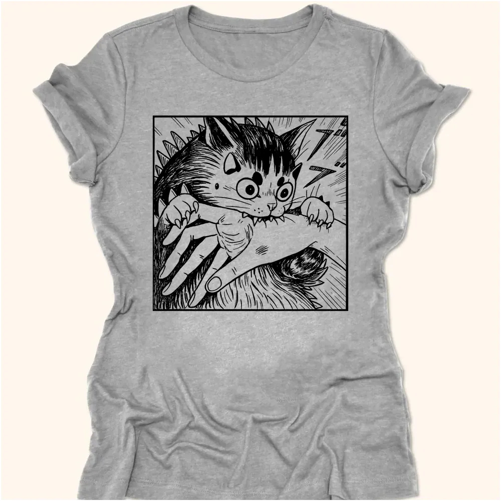 Kyattojira Chomps Womens Tee Athletic Heather / S 48193136846481320391 T-Shirt