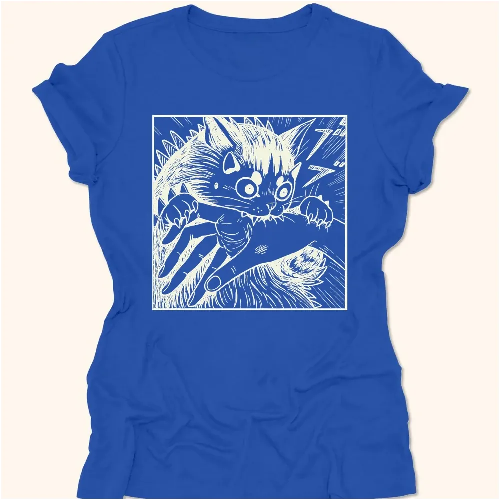 Kyattojira Chomps Womens Tee True Royal / S 41564204752976121032 T-Shirt
