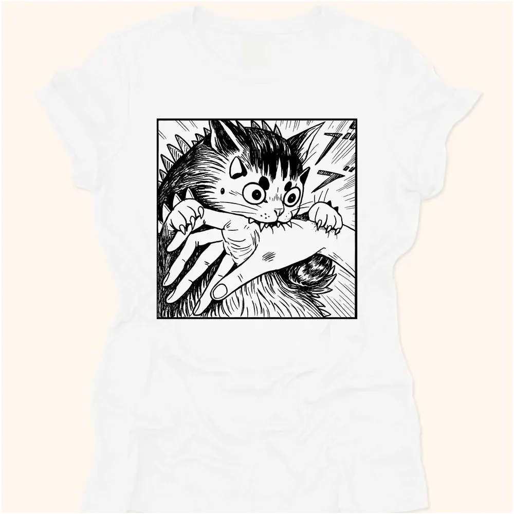 Kyattojira Chomps Womens Tee White / S 12994242553071469438 T-Shirt