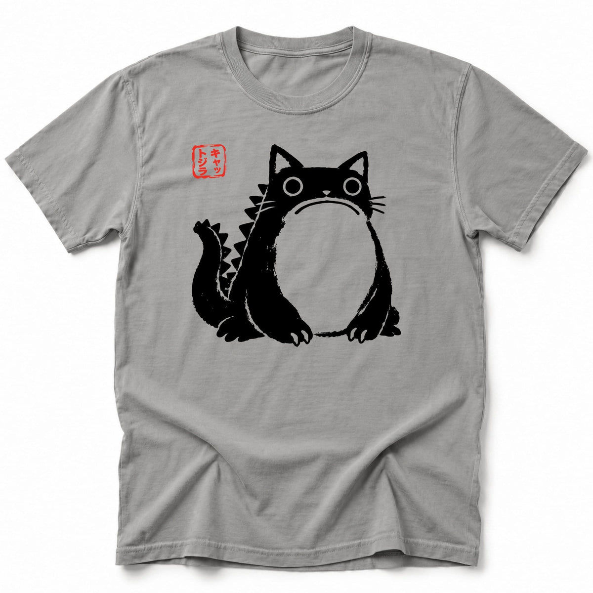Kyattojira Chonk Inked T-Shirt Grey / S 15503326012505063819 T-Shirt