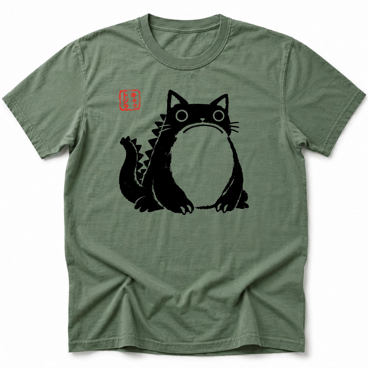 Kyattojira Chonk Inked T-Shirt Moss / S 57981809844530937872 T-Shirt