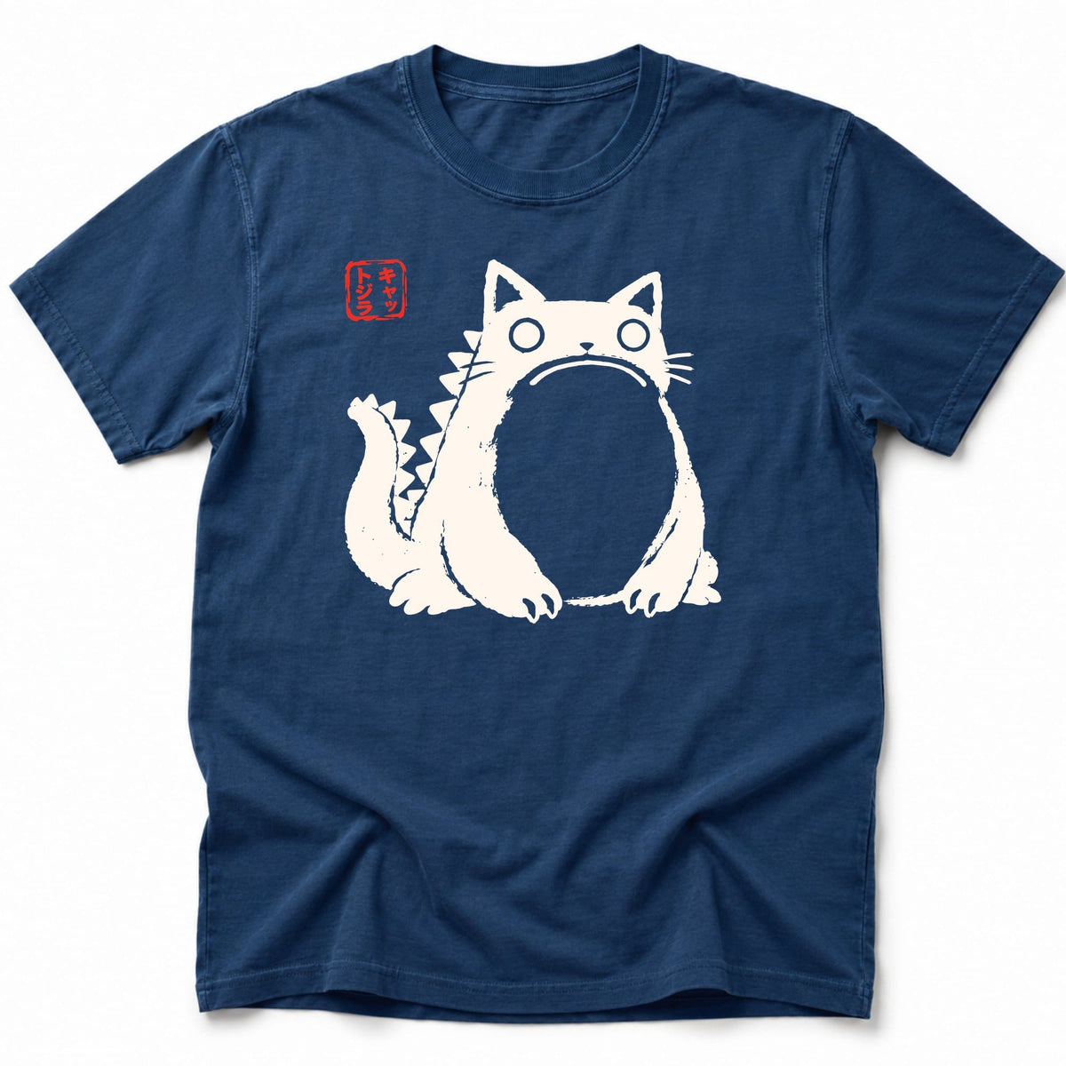 Kyattojira Chonk Inked T-Shirt Navy / S 16926247185299531563 T-Shirt