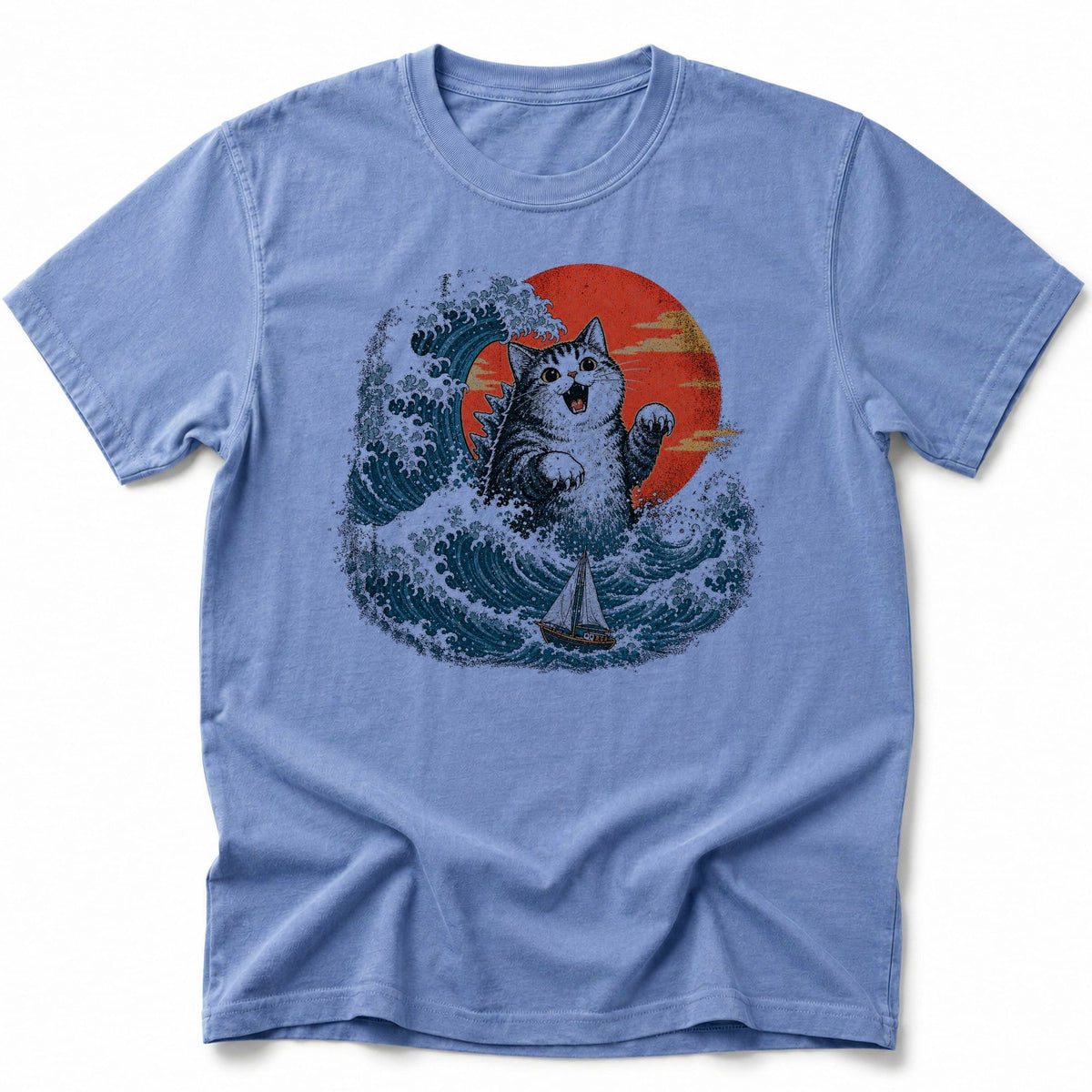 Kyattojira Crest T-Shirt Blue Jean / S 90495177191484894284 T-Shirt