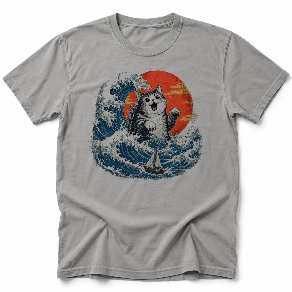Kyattojira Crest T-Shirt Grey / S 27348561652419287794 T-Shirt