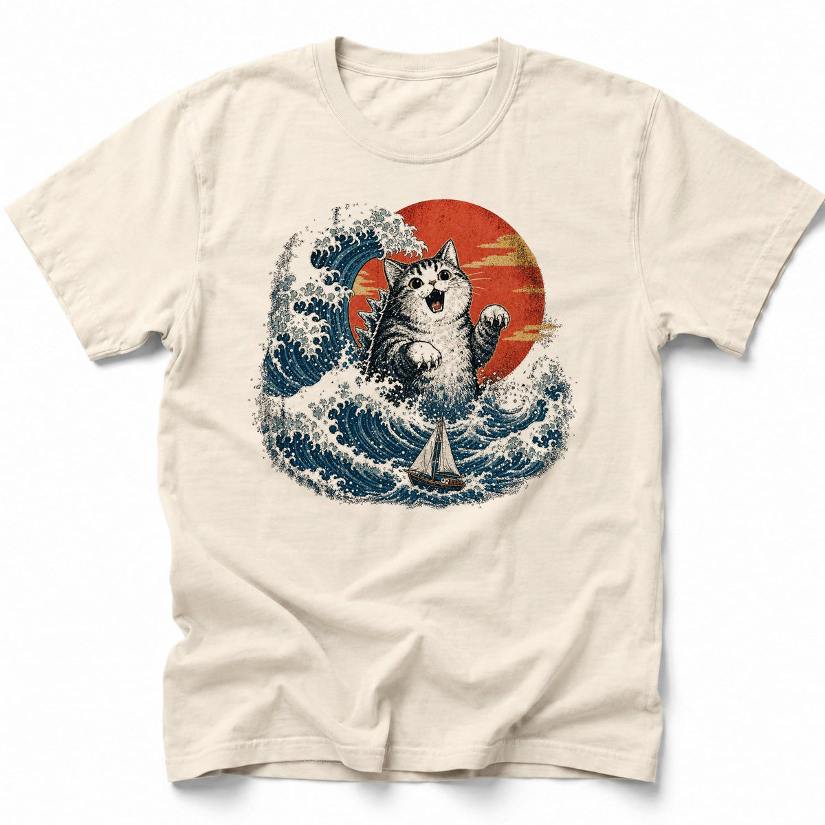 Kyattojira Crest T-Shirt Ivory / S 11071692388274780724 T-Shirt