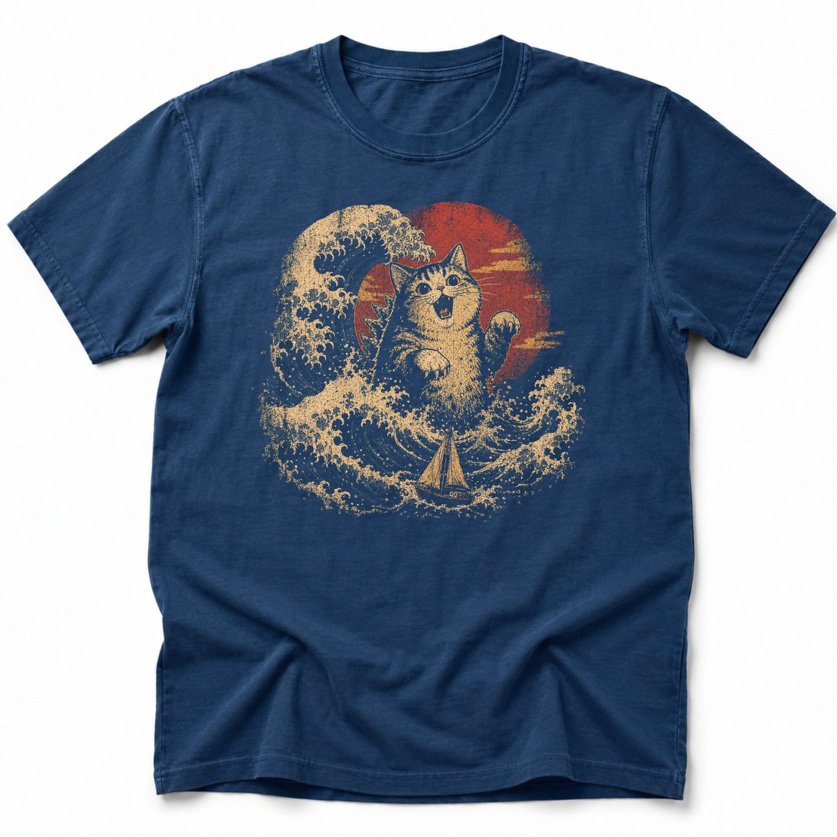 Kyattojira Crest T-Shirt Navy / S 23993941323201146525 T-Shirt