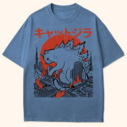 Kyattojira Curiosity T-Shirt Blue Jean / S 28109594136985100158 T-Shirt