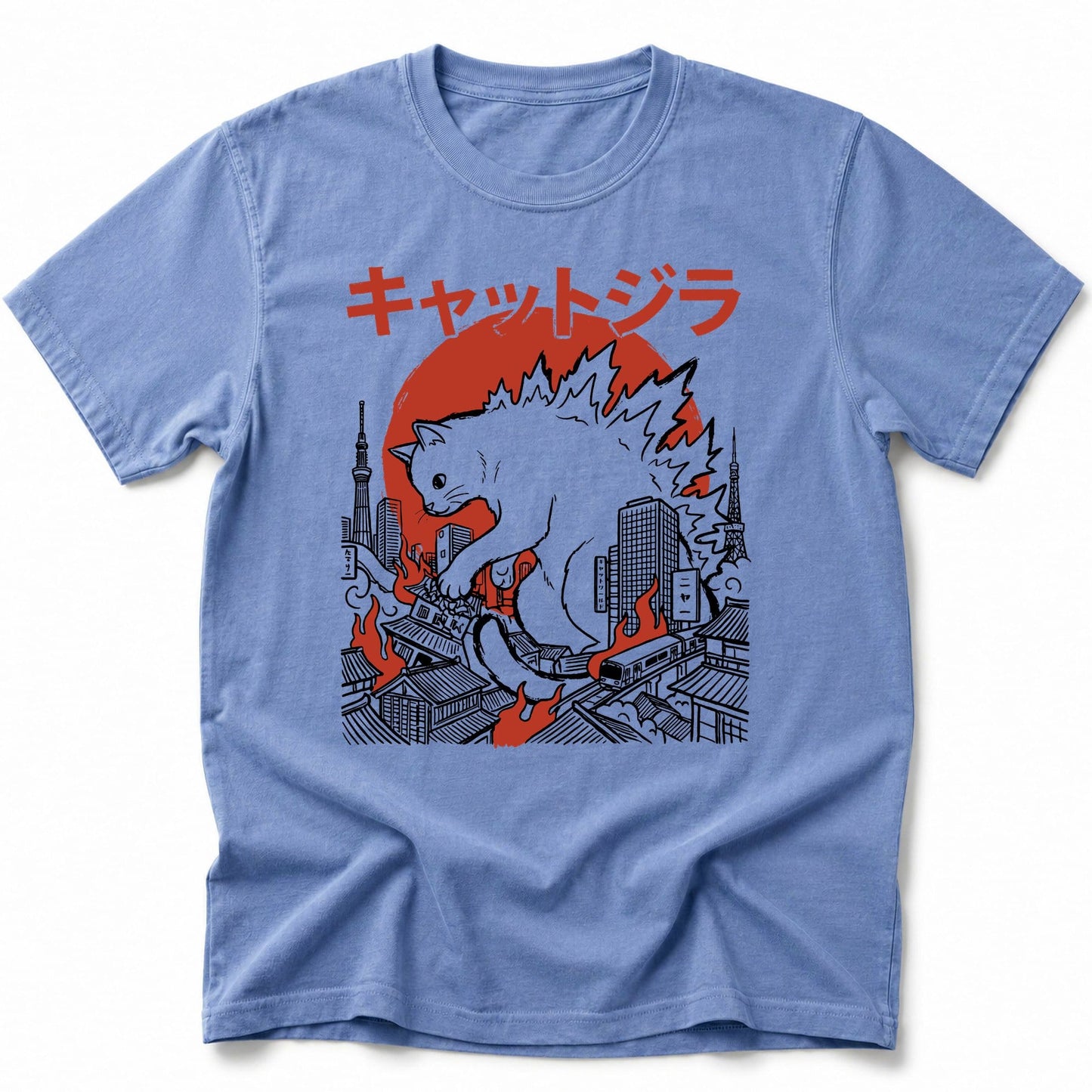 Kyattojira Curiosity T-Shirt Blue Jean / S 28109594136985100158 T-Shirt