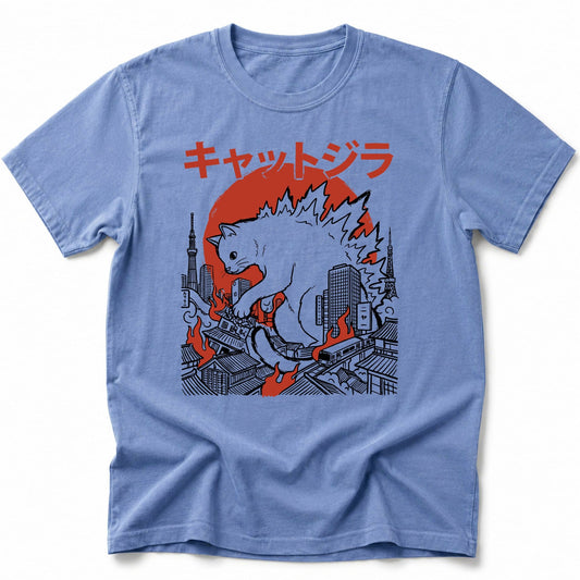 Kyattojira Curiosity T-Shirt Blue Jean / S 28109594136985100158 T-Shirt