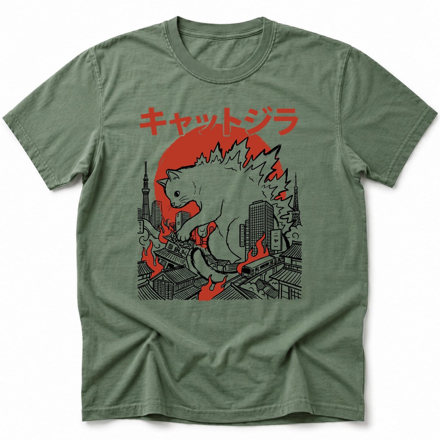 Kyattojira Curiosity T-Shirt Moss / S 71300286045161290378 T-Shirt