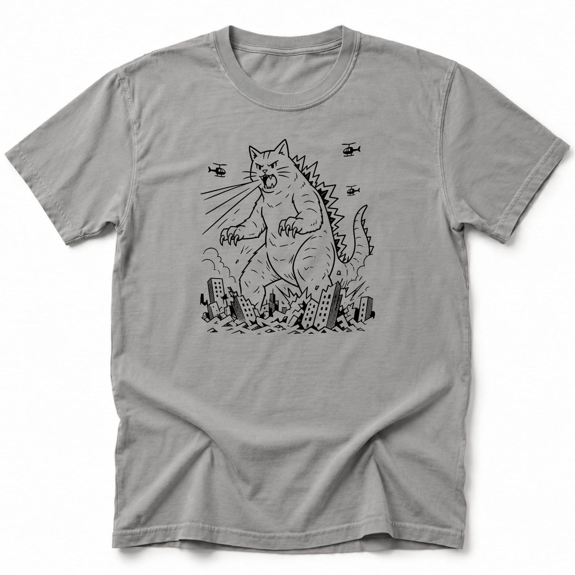 Kyattojira Destruction Club T-Shirt Grey / S 32213740167764160891 T-Shirt