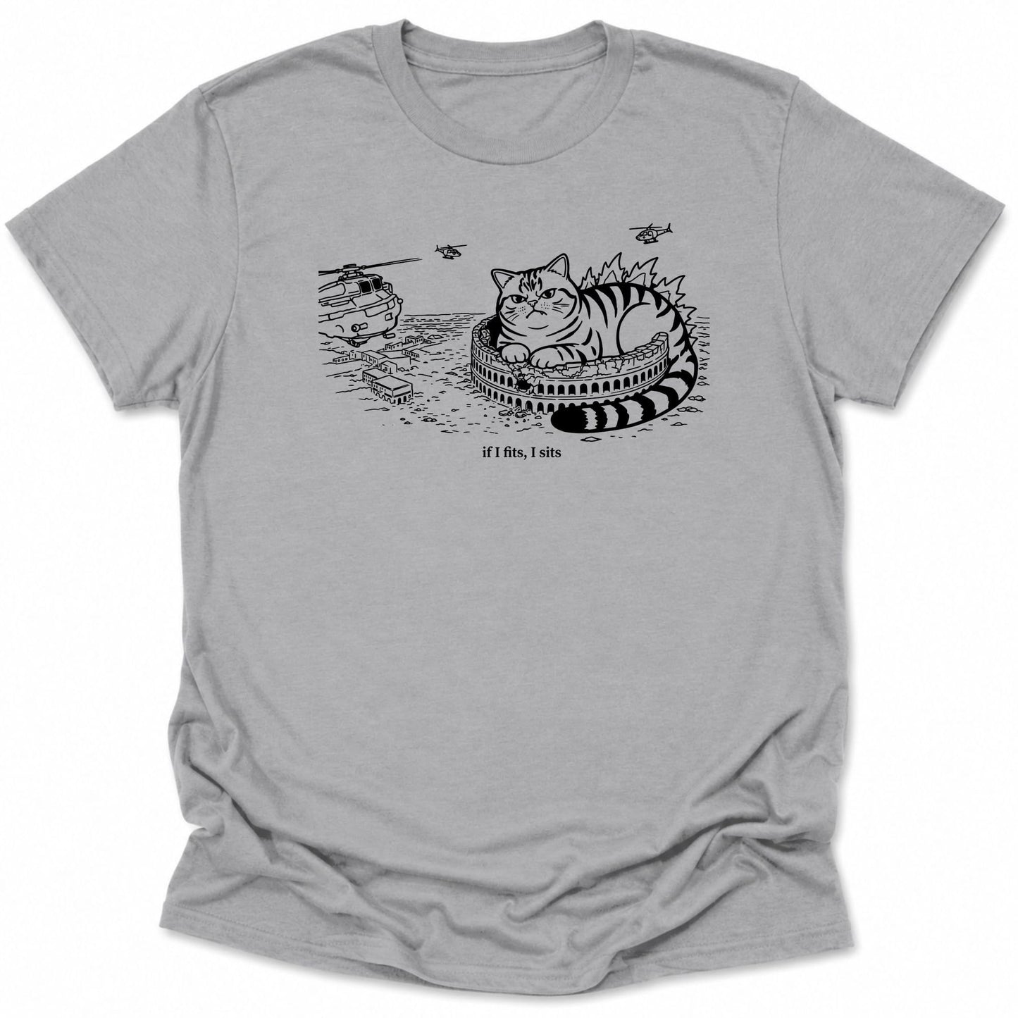 Kyattojira Fits And Sits Everyday Softstyle Tee Sport Grey / S 10469422001221961761 T-Shirt