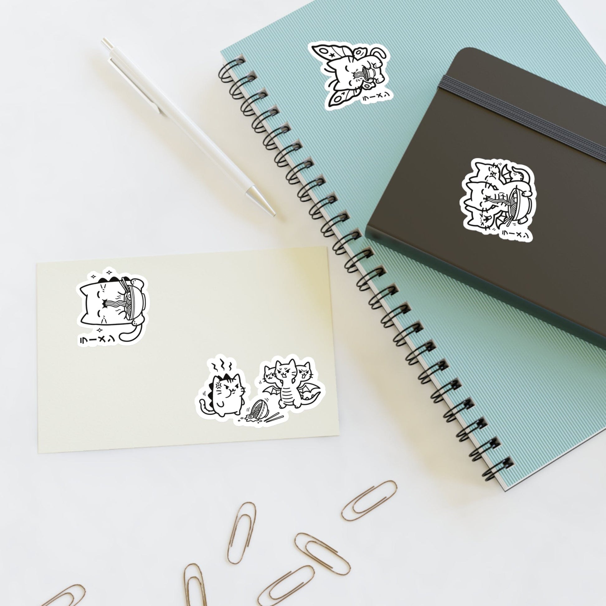 🍜 Kyattojira & Friends — Ramen Time Sticker Pack 1 Paper products