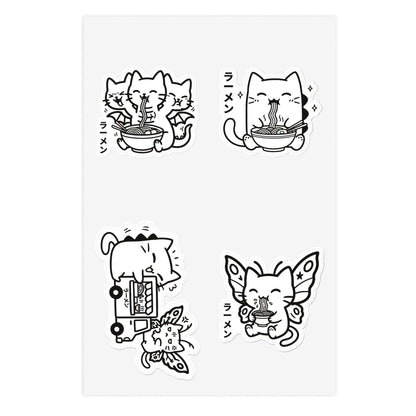 🍜 Kyattojira & Friends — Ramen Time Sticker Pack 2 6" × 4" / White / Die-Cut 23565378895522662703 Paper products