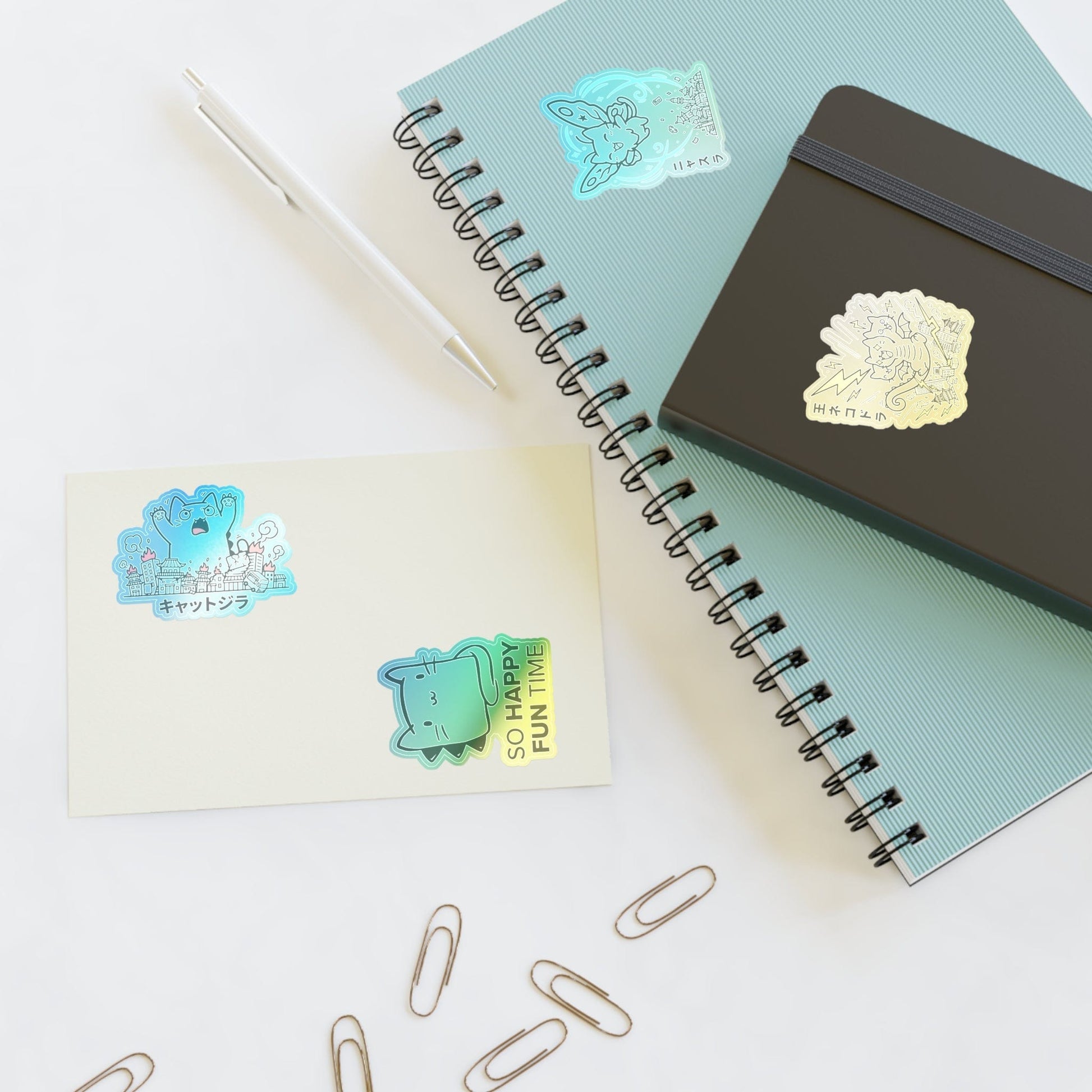 😺 Kyattojira & Friends Sticker Pack — Cute Chaos Edition Paper products