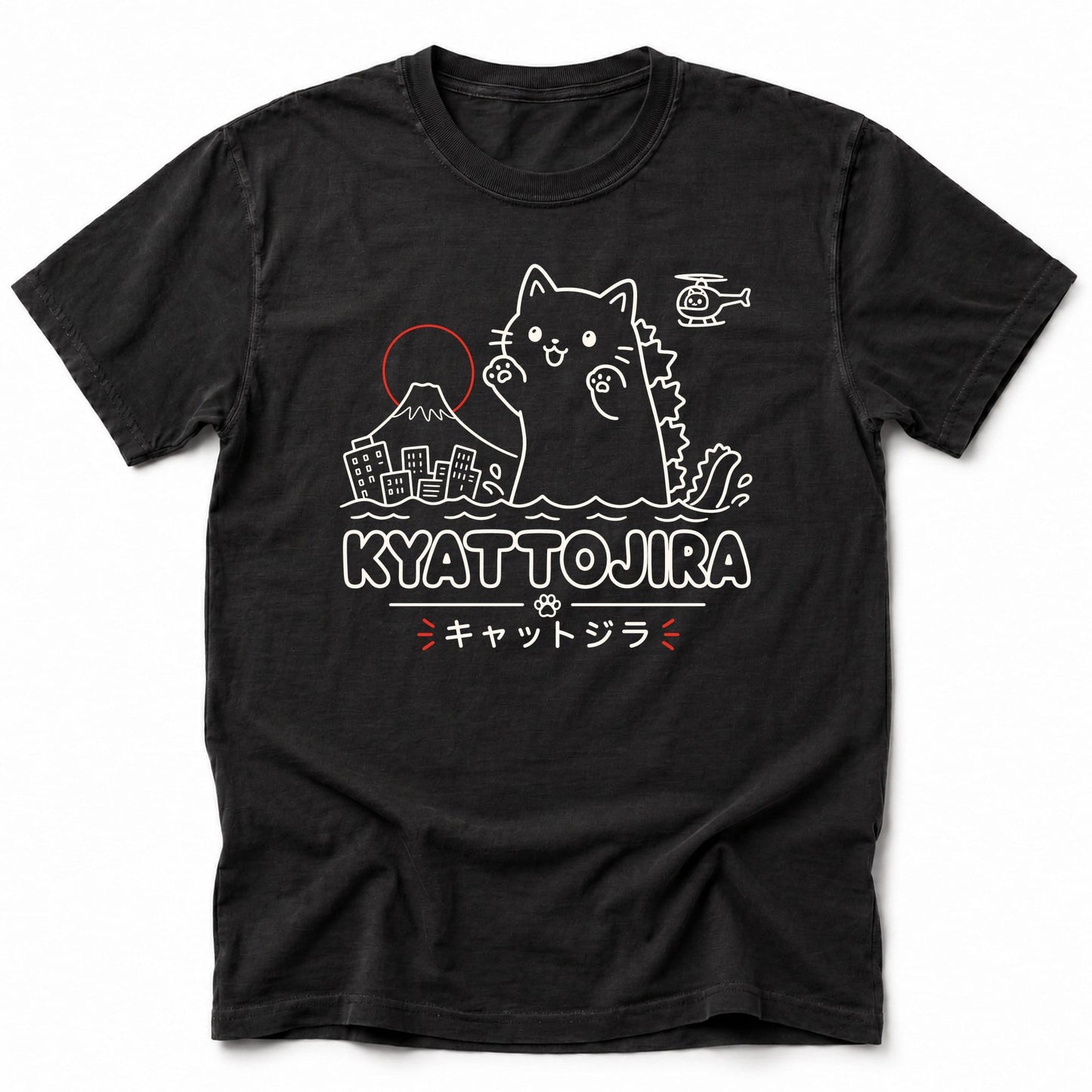 Kyattojira Fuji T-Shirt Black / S 64500166532278338295 T-Shirt