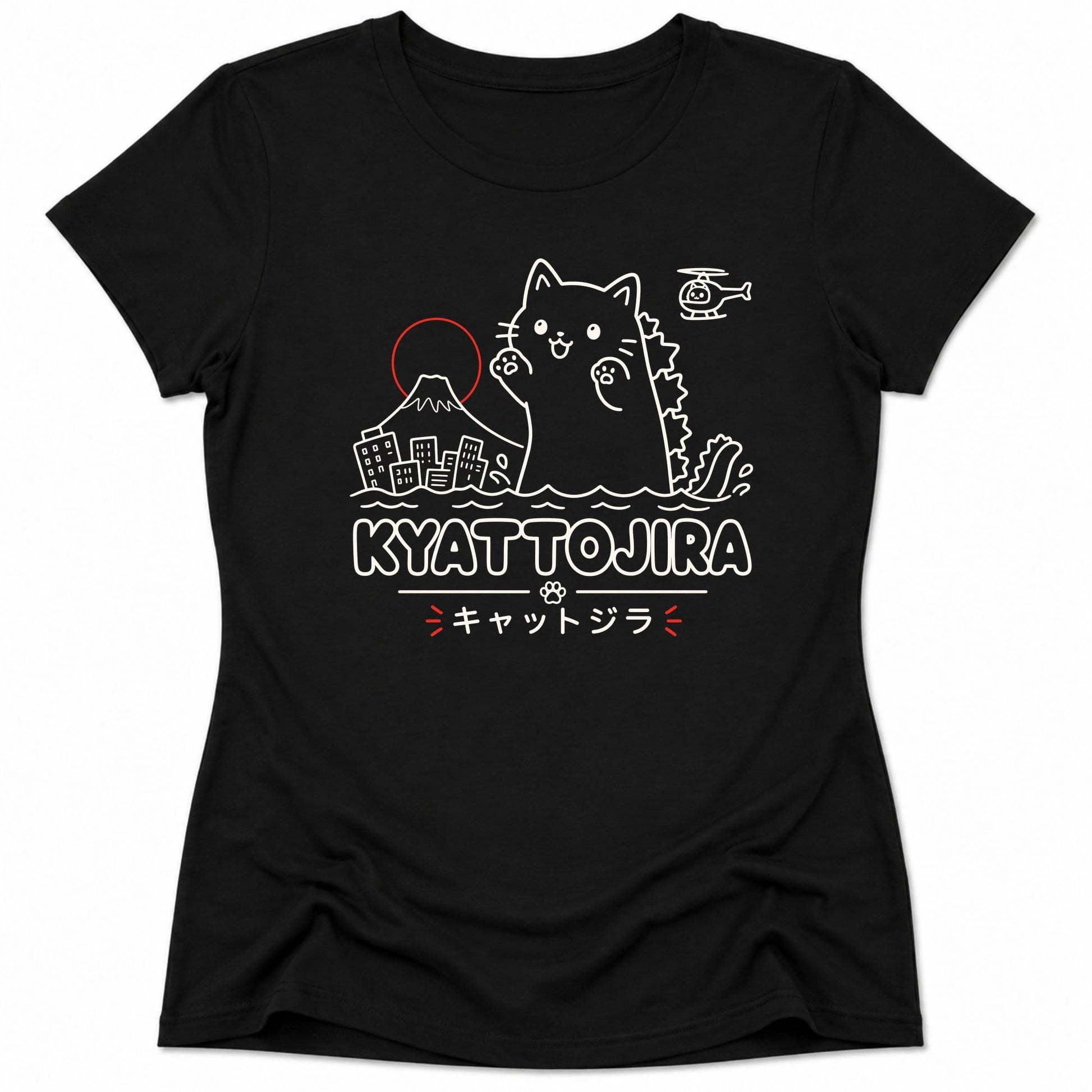 Kyattojira Fuji Womens Tee S / Black 16201671261309078941 T-Shirt