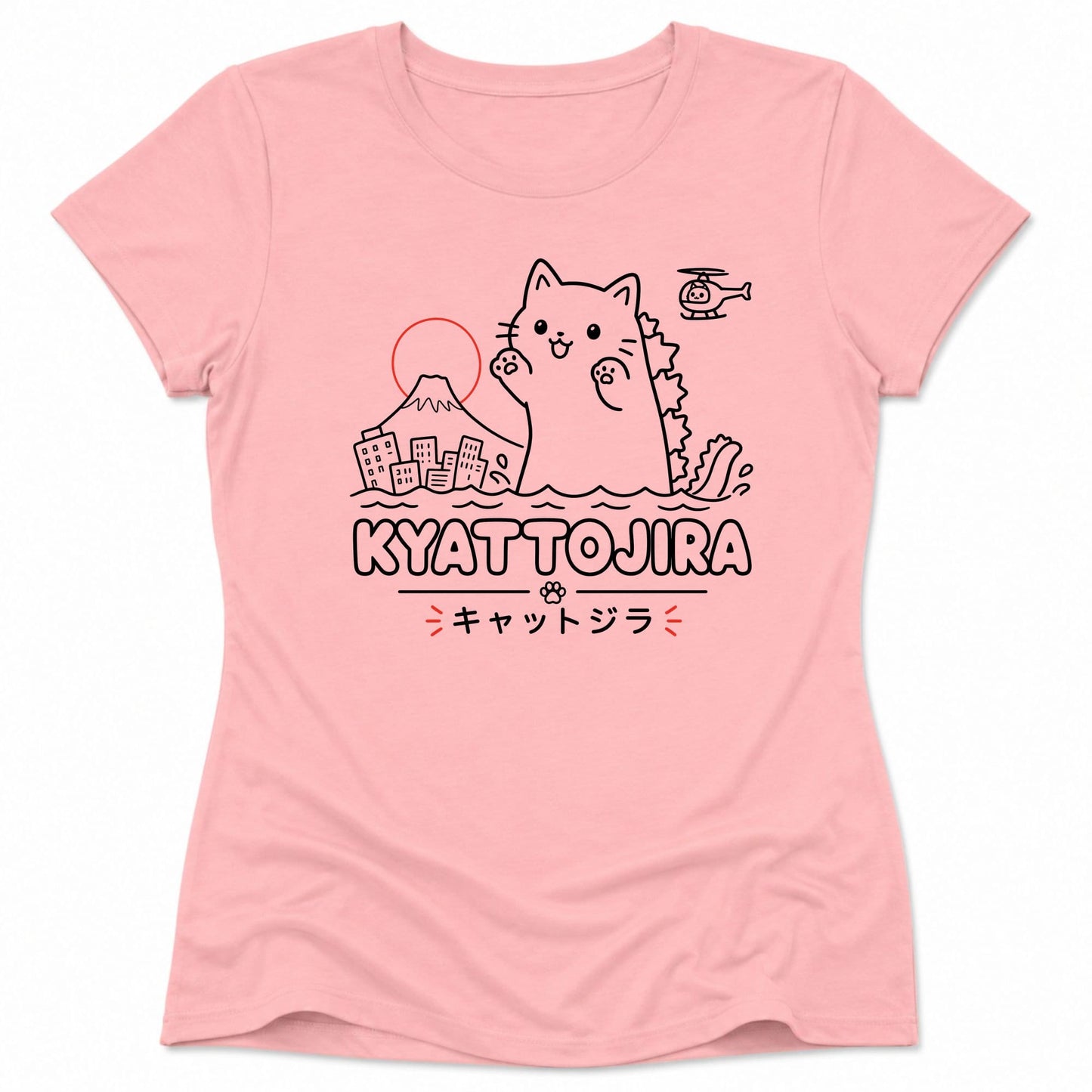 Kyattojira Fuji Womens Tee S / Pink 12034208208703735611 T-Shirt