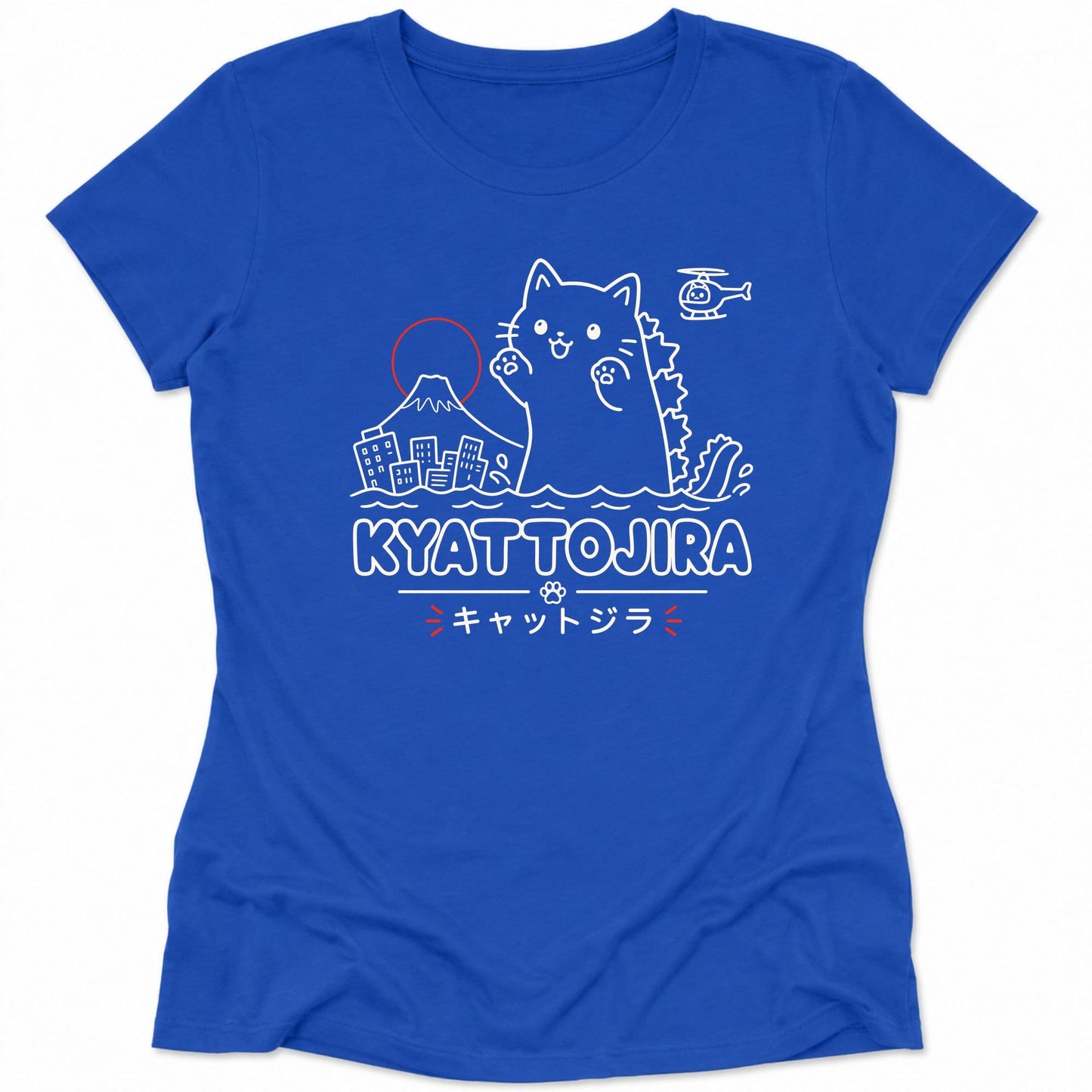 Kyattojira Fuji Womens Tee S / True Royal 22000442908619787405 T-Shirt