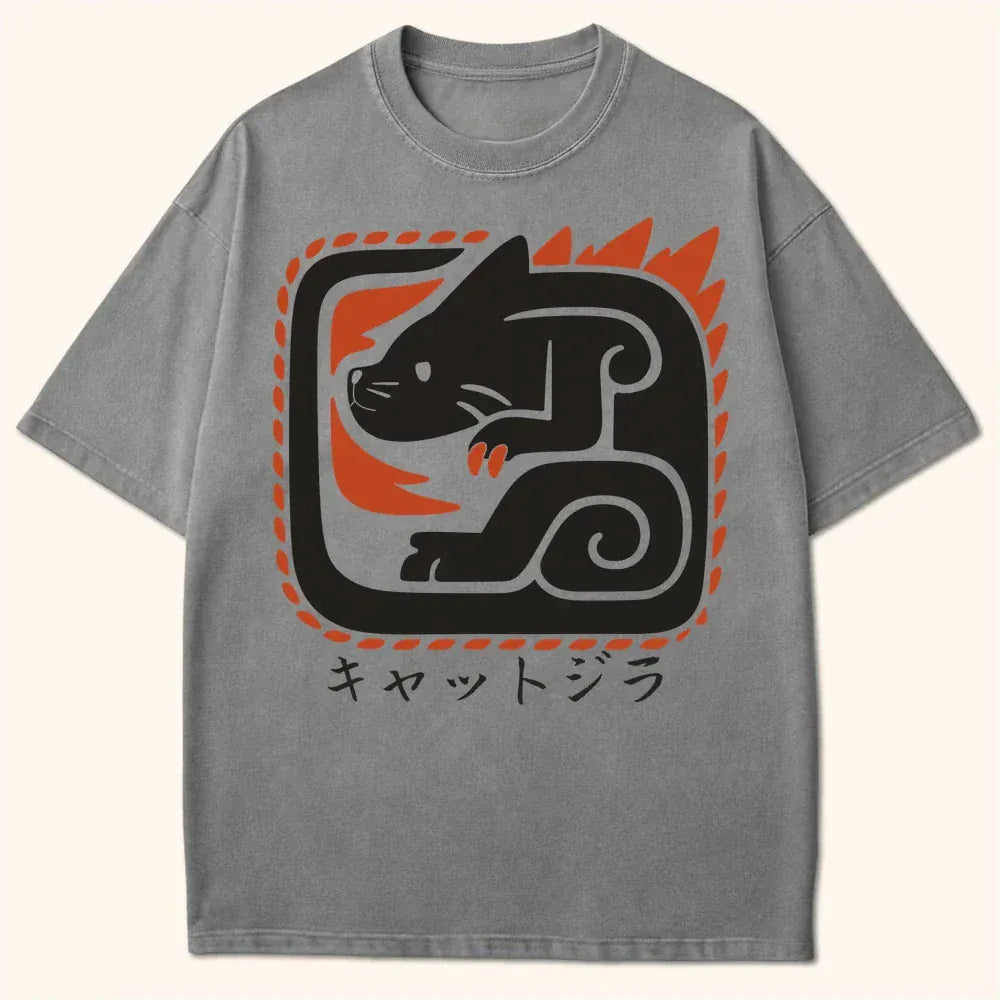Kyattojira Guardian T-Shirt Grey / S 28472641334175603446 T-Shirt