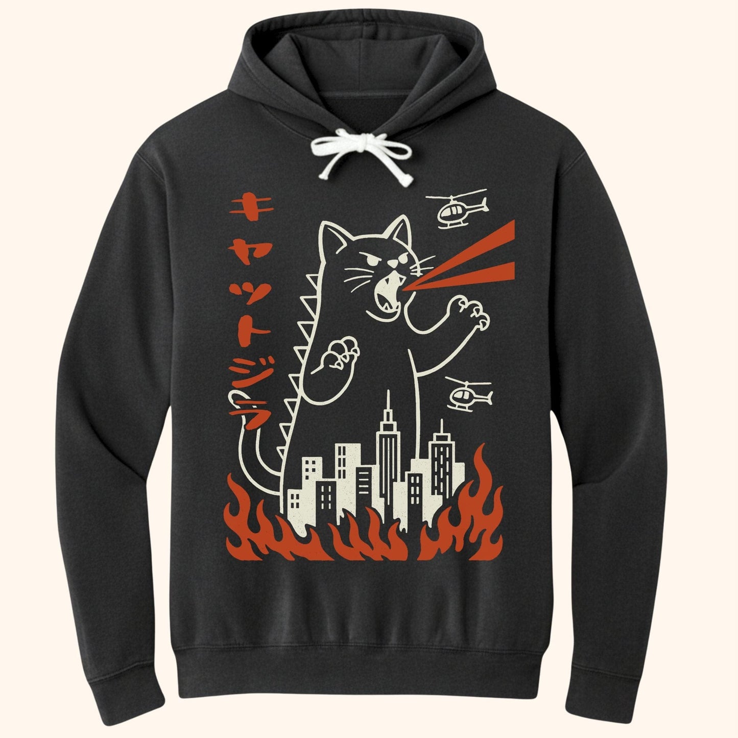 Kyattojira Hoodie Black / S 14951591641410939803 Hoodie