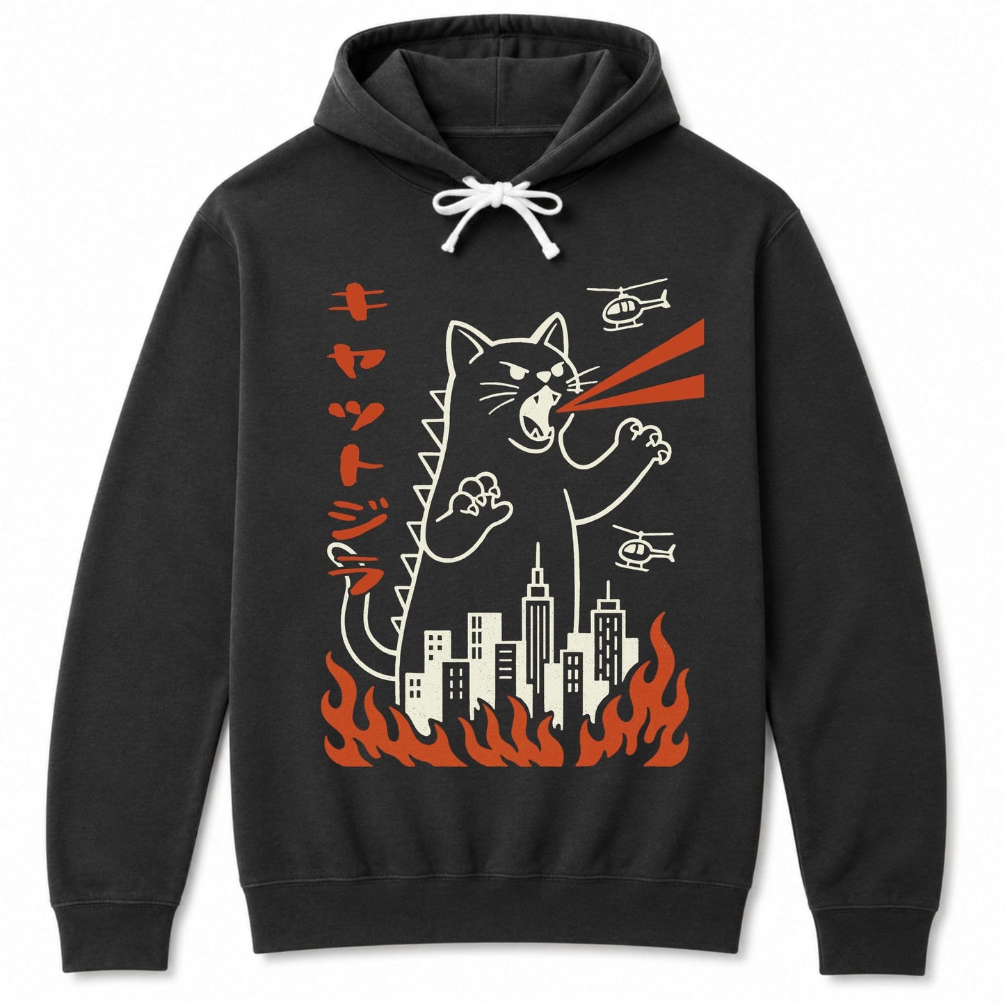 Kyattojira Hoodie Black / S 14951591641410939803 Hoodie