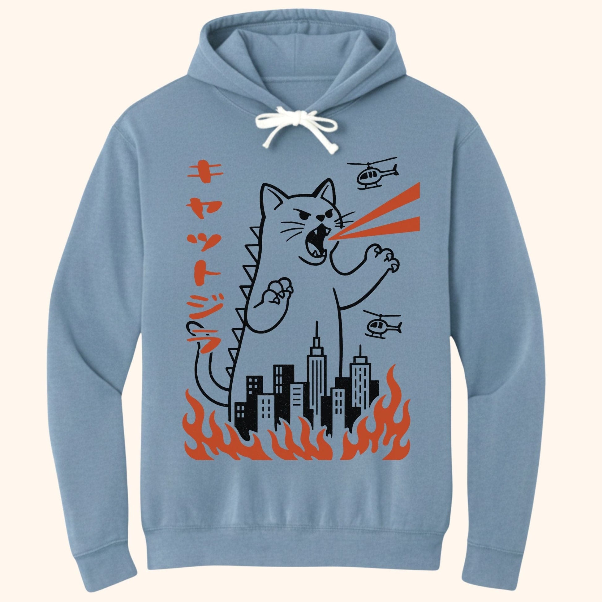 Kyattojira Hoodie Blue Jean / S 19984739801911501074 Hoodie