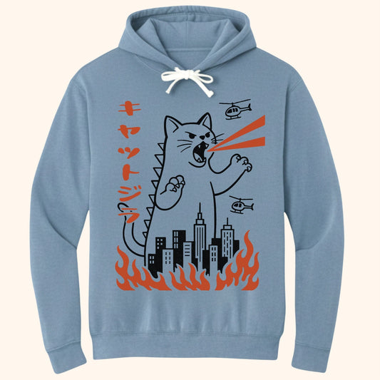 Kyattojira Hoodie Blue Jean / S 19984739801911501074 Hoodie