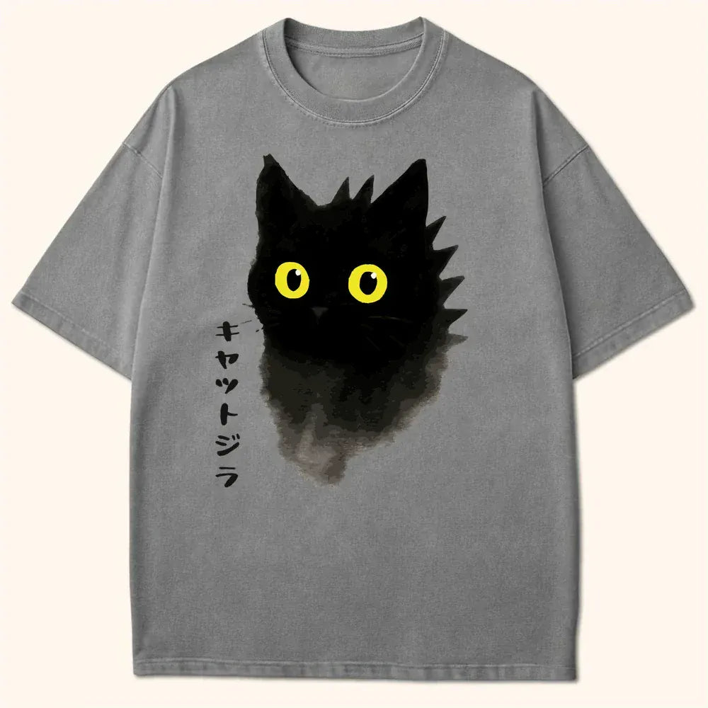 Kyattojira Inked T-Shirt Grey / S 18758643036744167043 T-Shirt