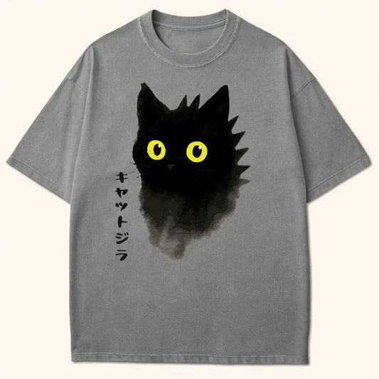 Kyattojira Inked T-Shirt Grey / S 18758643036744167043 T-Shirt