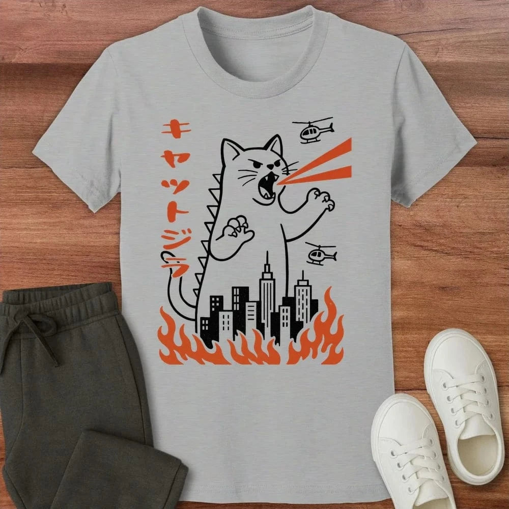 Kyattojira Kids T-Shirt Athletic Heather / S 13198915104842986626 Kids clothes