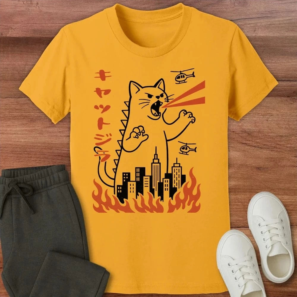 Kyattojira Kids T-Shirt Gold / S 17743166081519773433 Kids clothes