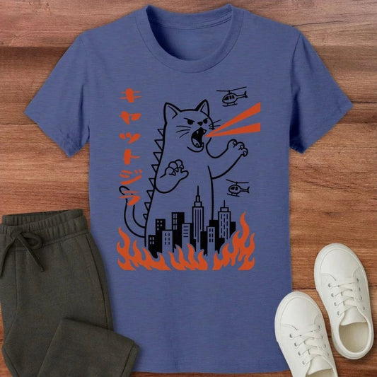 Kyattojira Kids T-Shirt Heather Navy / S 26834459922597929651 Kids clothes