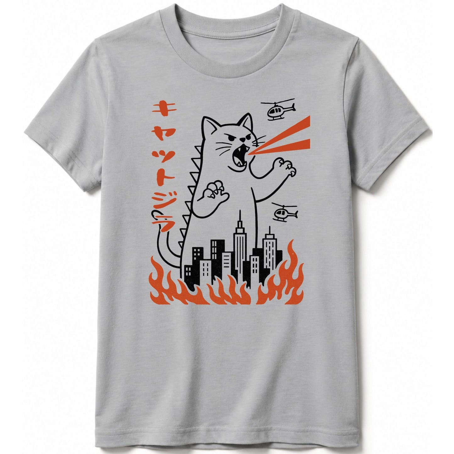 Kyattojira Kids Tee Athletic Heather / S 13198915104842986626 Kids clothes